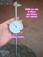 Đồng hồ so 0-50mm x 0.01mm mặt 60mm hàng OEM cao cấp Wetools WT-386050