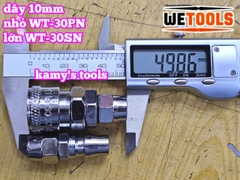 Bộ nối nhanh hơi khí nén dùng cho dây hơi 10mm 30SN 30PN Wetools WT-30SN WT-30PN
