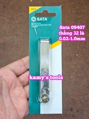 Thước căn lá dưỡng đo độ dày đo khe hở căn chỉnh cò xupap Sata 32 lá loại thẳng 09407 cỡ 0.02-1.0mm