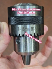 Đầu khoan đầu kẹp mũi khoan sắt 1-16mm lỗ côn B18 Wetoools WT-DC16B18
