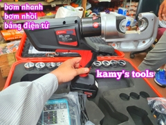 Kìm ép cos thủy lực dùng pin Hewlee HL-400B ép nhanh, ép nhồi, bảng điện tử