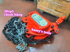 Pa lăng xích kéo tay Nitto 3 tấn 3m (3 mét) 5m (5 mét) model 30VP5 loại CB-II xích đóng logo G80 chính hãng cao cấp
