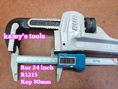 Mỏ lết răng cán bọc nhựa Rur R1215 dài 24 inch kẹp tối đa 80mm