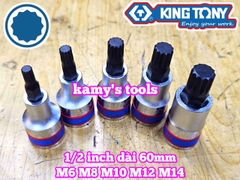 Tuýp lú đầu sao M 12 cạnh 1/2 inch Kingtony M6 M8 M10 M12 M14 402606 402608 402610 402612 402614