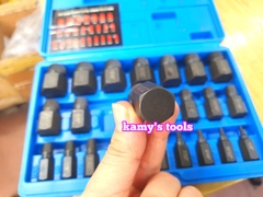 Bộ tuýp khẩu tháo mở lấy ốc hỏng trờn ren ốc vít gãy 25 chi tiết kamytools
