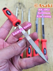 Bộ dũa giũa kim cương mini 6 cây Asaki AK-3902 cỡ 4mm 4x160mm