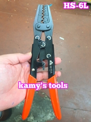 Kìm bấm cos nối, cos trần, cos pin tròn, cos chẻ HS-6L Fasen 0.5-6mm2 chính hãng