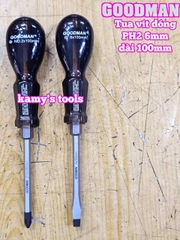 Tua vít đóng Goodman bake PH2 dẹp 6mm dài 100mm P98+6x100 P98-6x100