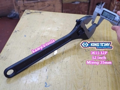 Mỏ lết miệng đen Kingtony 12 inch 300mm 3611-12P miệng mở 0-35mm