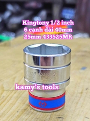 Đầu tuýp trắng ngắn 1/2 inch Kingtony 6 cạnh 23mm 24mm 25mm 26mm 27mm 28mm 433523MR 433524MR 433525MR 433526MR 433527MR
