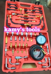 Bộ đồng hồ đo áp suất hệ thống nhiên liệu động cơ bơm xăng 42 chi tiết TU-443, dụng cụ kiểm tra áp suất bơm xăng