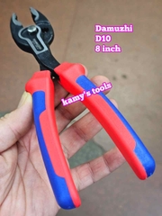 Kìm 2 lỗ điều chỉnh vặn bulong tán đầu ốc vít dài 8 inch 205mm miệng mở 4-22mm DAMUZHI DMZ-D10