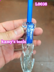 Bút thử điện 2 đầu dài 205mm 100-500v C-mart model L0038 cán trong