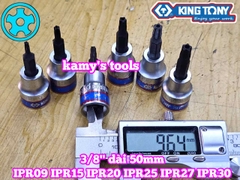 Đầu tuýp sao 5 cạnh Kingtony 3/8 inch IPR09 302D09-IPR15 302D15-IPR20 302D20-IPR25 302D25-IPR27 302D27-IPR30 302D30