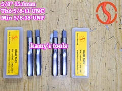 Bộ taro hệ inch tạo ren trong 5/8 inch (15.8mm) Shanghai bước ren thô và mịn 5/8-11 UNC 5/8-18 UNF