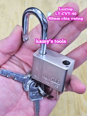 Ổ khóa trắng chìa vuông 4 chìa 4F 40mm Luxtop LT-CVT-40