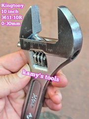 Mỏ lết miệng trắng chrome Kingtony 10 inch 250mm 3611-10R ngàm mở 0-30mm