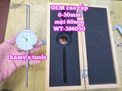 Đồng hồ so 0-50mm x 0.01mm mặt 60mm hàng OEM cao cấp Wetools WT-386050