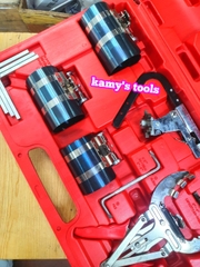 Bộ dụng cụ tháo lắp xéc măng, làm sạch cạo rãnh xéc măng, cổ dê vô bạc 9 chi tiết