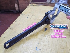Mỏ lết miệng đen Kingtony 10 inch 250mm 3611-10P miệng mở 0-30mm