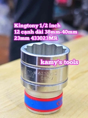 Đầu tuýp 1/2 inch Kingtony 12 cạnh 18mm 19mm 20mm 21mm 22mm 23mm 433018MR 433019MR 433020MR 433021MR 433022MR 433023MR