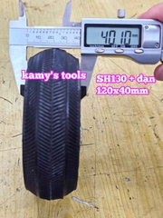 Bánh xe cao su đặc Sanho 120mm kèm đạn 6301RS lỗ 11mm 120x40mm Kamytools