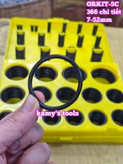 Hộp gioăng sin oring ron cao su vòng đệm 366 chi tiết ORKIT-5C Wetools 7-52mm LOẠI B MÀU VÀNG
