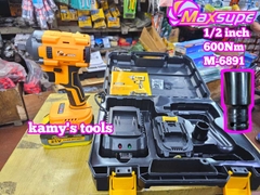 Máy vặn siết bulong dùng pin 1/2 inch 600Nm 21V Maxsupe M-6891