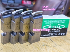 Dao tiện ren ống inox HSS BSPT Asada Piset Ksu hiệu KSU 1-2 inch ren ống 34-60mm
