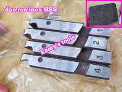 Dao tiện ren ống inox HSS Long Shun 1/2-3/4, 1-2, 2 1/2-3, 2 1/2-4 inch