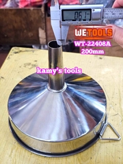 Phễu inox thép không gỉ chiết rót chất lỏng có quay treo 8 inch 200mm Wetools WT-22408A