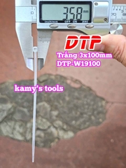 Dây rút dây thít nhựa màu đen trắng 3x100mm DTP-W19100 DTP-B19100 (1 bịch/100 sợi)