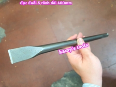 Mũi đục nhọn đục dẹp 18mm đuôi 5 rãnh SDS-Max dài 400mm Dannio