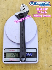 Mỏ lết miệng đen Kingtony 10 inch 250mm 3611-10P miệng mở 0-30mm