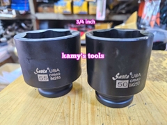 Đầu tuýp 3/4 inch dài 80mm Santa thép Cr-mo 46mm 48mm 50mm 55mm IM246 IM248 IM250 IM255