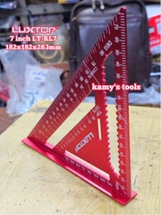 Thước ê ke góc tam giác vuông đa năng nhôm 7 inch Luxtop LT-RL7