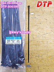 Dây rút dây thít nhựa màu đen trắng 8x300mm DTP-B50300 DTP-W50300 (1 bịch/100 sợi)