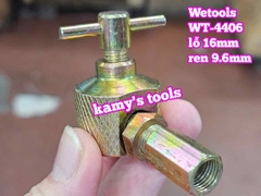 Đầu bơm mỡ gài núm xoay chuồng chuồng 16mm răng 9.6mm Wetools WT-4406