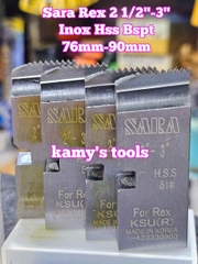 Dao tiện ren ống inox BSPT Rex hiệu Sara 2-3 inch ren ống 76-90mm