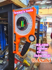 Thước thủy đo góc nghiêng Asaki AK-2808 dài 250mm có nam châm 1 mặt