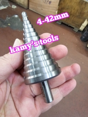 Mũi khoan tháp khoan tầng HSS đuôi lục giác 4mm-42mm L+R+T