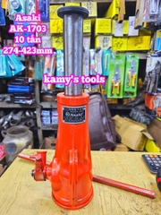 Kích con đội răng cơ khí 10 tấn cao 274mm-423mm Asaki AK-1703