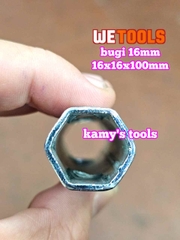 Cây cần tuýp điếu mở bugi 2 đầu 16mm không ron cao su Wetools WT-201616B