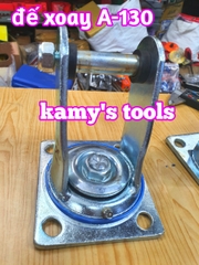 Bánh xe PU 130x50mm mâm gang APK 1350 loại đế xoay và cố định (bán lẻ từng chi tiết)