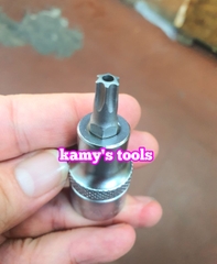 Đầu tuýp khẩu lú đầu bông sao hoa thị 1/2 inch Licota T20 T25 T27 T30 T40 T50 T55 loại không lỗ và có lỗ (bán lẻ 1 cái)