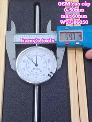 Đồng hồ so 0-50mm x 0.01mm mặt 60mm hàng OEM cao cấp Wetools WT-386050