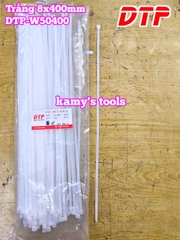 Dây rút dây thít nhựa màu đen trắng 8x400mm DTP-B50400 DTP-W50400 (1 bịch/100 sợi)
