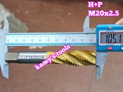 Mũi taro xoắn vàng HSS H+P M20x2.5 dài 105mm HPTT-2025