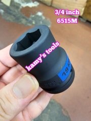 Tuýp 3/4 inch đen ngắn lục giác kingtony 16mm 17mm 18mm 19mm 20mm 21mm 651516M 651517M 651518M 651519M 651520M 651521M