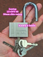 Ổ khóa trắng chìa vuông 4 chìa 5F 50mm Luxtop LT-CVT-50